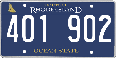 RI license plate 401902
