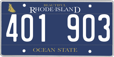 RI license plate 401903