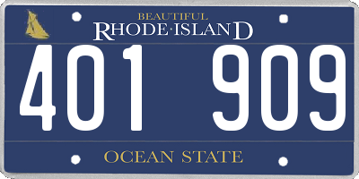 RI license plate 401909