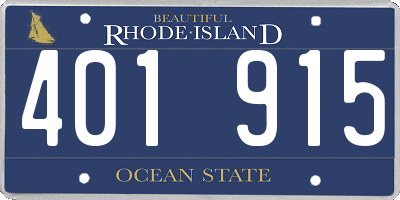 RI license plate 401915