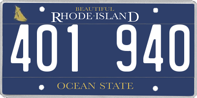 RI license plate 401940