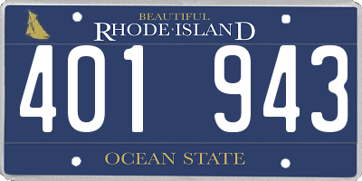 RI license plate 401943