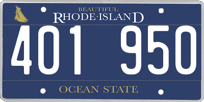 RI license plate 401950
