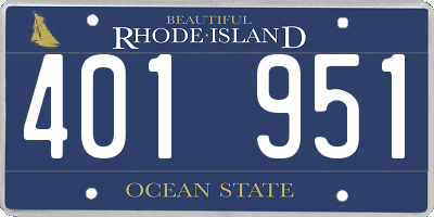 RI license plate 401951