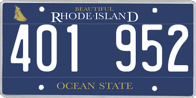 RI license plate 401952