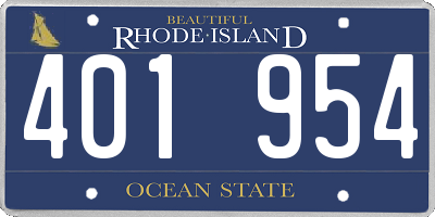 RI license plate 401954