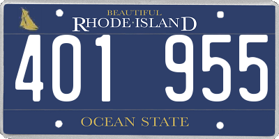 RI license plate 401955
