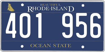 RI license plate 401956