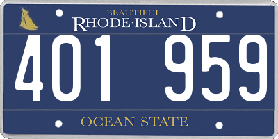 RI license plate 401959