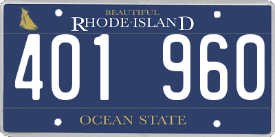 RI license plate 401960