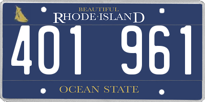 RI license plate 401961