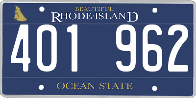 RI license plate 401962