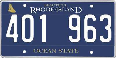 RI license plate 401963