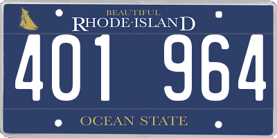 RI license plate 401964
