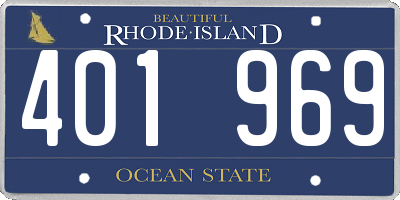RI license plate 401969