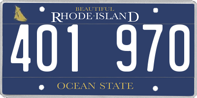 RI license plate 401970
