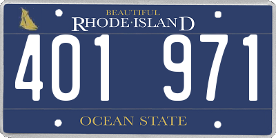 RI license plate 401971