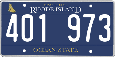 RI license plate 401973