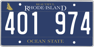 RI license plate 401974