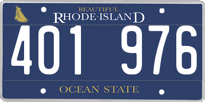 RI license plate 401976