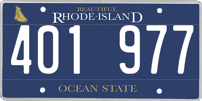 RI license plate 401977
