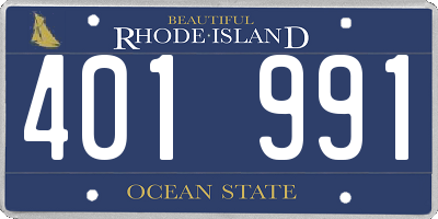 RI license plate 401991