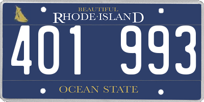 RI license plate 401993