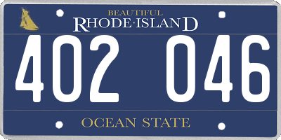 RI license plate 402046