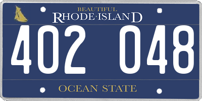 RI license plate 402048