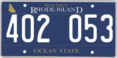 RI license plate 402053