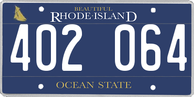 RI license plate 402064