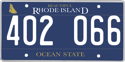 RI license plate 402066