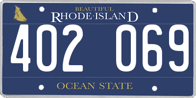 RI license plate 402069