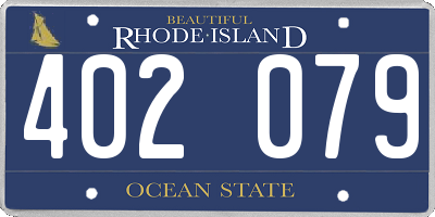 RI license plate 402079