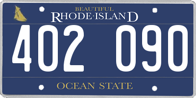 RI license plate 402090