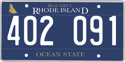 RI license plate 402091
