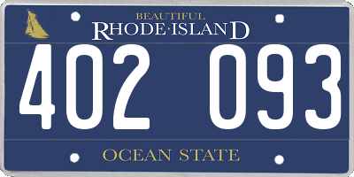 RI license plate 402093