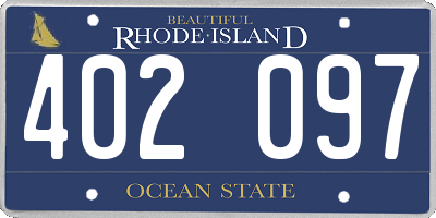 RI license plate 402097