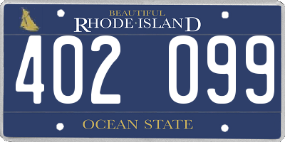 RI license plate 402099