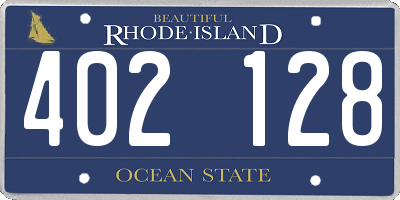 RI license plate 402128