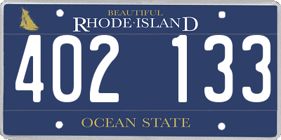 RI license plate 402133