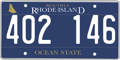 RI license plate 402146