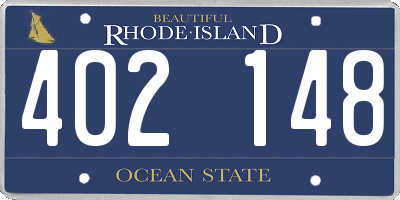 RI license plate 402148