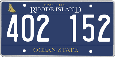 RI license plate 402152