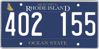 RI license plate 402155