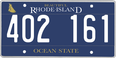 RI license plate 402161