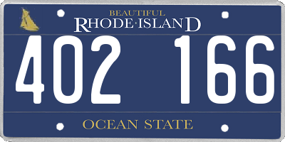 RI license plate 402166