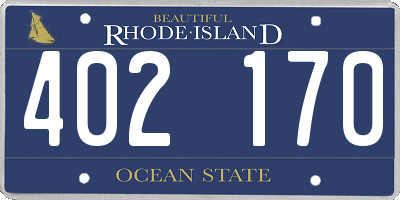 RI license plate 402170
