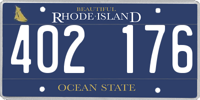 RI license plate 402176