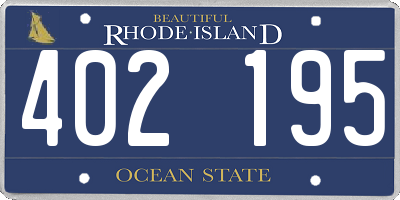 RI license plate 402195